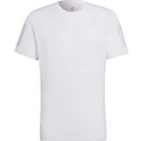 adidas Own The Run Tee T-shirt, wit/reflecterend zilver, XL voor heren