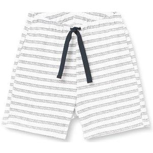 Müsli by Green Cotton Stripe Shorts voor jongens, Balsem Cream/Night Blue, 128 cm