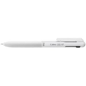Pentel BXAW375W Calme multifunctionele pen, 2 vullingen voor balpennen van 0,7 mm (zwart/rood) en 1 vulpotlood van 0,7 mm, aanzienlijk verminderd klikgeluid, gripzone in lederlook, navulbaar, 1 stuk