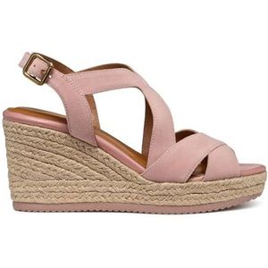 Geox Dames D Ponza C Wedge Sandaal, Salmon, 36 EU, roze (salmon), 36 EU