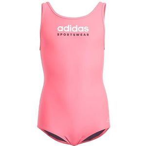 adidas Meisjes Sportswear U-Back Badpak, 7-8 Jaar Zwart, Zwart