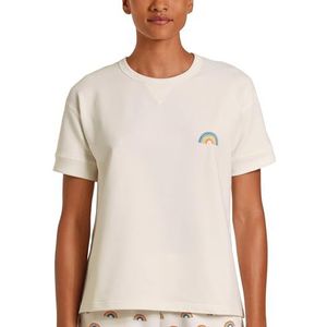 CALIDA Dames is Love T-Shirt, Star White, 32/34 NL
