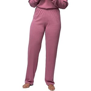 greenjama Damesbroek van Derby-Rib, GOTS-gecertificeerd pyjama-onderstuk, grape, 44
