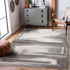 carpet city Tapijt woonkamer - Abstract 140x200 cm grijs gemêleerd - Moderne tapijten laagpolig