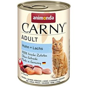 animonda Carny Volwassen kattenvoer, nat voer voor volwassen katten, kip + zalm, 6 x 400 g