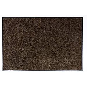 Hoogwaardige stofmat - deurmat binnen - 30° C wasbare deurmat - antislip loper - tapijt keuken - gang - bruin 60x180 cm