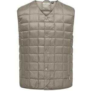 ONLY & SONS Onsgavin Life Light Quilted Snap Vest, Laurel Oak, XXL