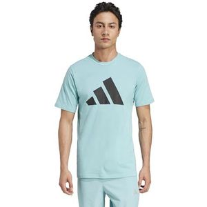adidas Heren Train Essentials Feelready Logo Training Tee, mint ton/black, M