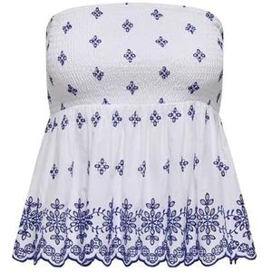 Onllou Life Emb Bandeau Top WVN, wit (bright white), M