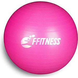 FFitness FSTBB95R Total Body Balance Ball voor kerst, grote gymbal (55 65 75 85 95 cm) voor Core Stability | buikspiertraining, weerstand, versterking (roze, 95 cm)