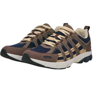 Jack & Jones Rome Sneakers - Bruin - Navy - Beige - Synthetisch Materiaal - Textiel - Rubber