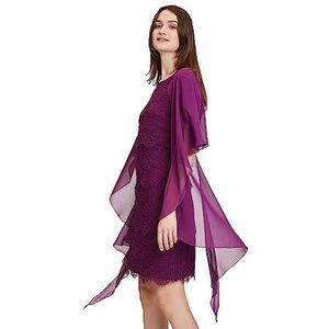 Vera Mont Dames chiffonstola met volant, Real Purple, S