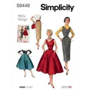Simplicity Naaipatroon S9449 Misses' jurk, trui en rokken