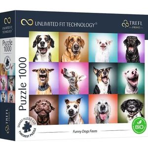 Trefl Prime - Uft Puzzel Funny Dogs Faces - 1000 Elementen, Dikste Karton, Bio, Eko, Grappige Honden, Hondenportretten, Dieren, Collage, Vermaak Voor Volwassenen En Kinderen Vanaf 12 Jaar