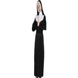 Smiffys Non-kostuumjurk voor dames, met riem en hoofdtooi, zwart, medium