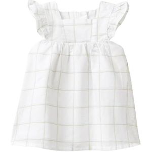 United Colors of Benetton Jurk voor meisjes, optisch wit 64p, 56 cm