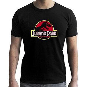 ABYstyle Jurassic Park T-shirt met logo, zwart, XL, zwart., XL