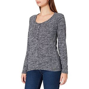 Timezone Dames Slim Henley T-shirt met lange mouwen