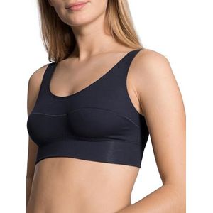 CALIDA Elastische bustier voor dames, met brede zachte tailleband, natuurlijk ademende en zachte single jersey-kwaliteit, Dark Lapis Blue, 48-50