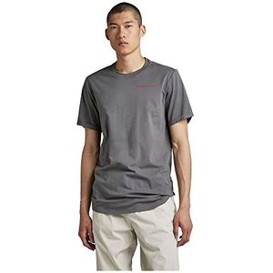 G-STAR RAW Heren Lash Back T-shirt T-shirt, grijs (Graniet 336-1468), S, Grijs (Granite 336-1468), S