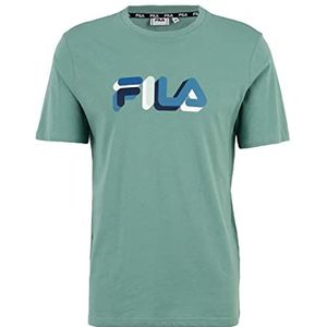 FILA Blunk Regular Graphic T-shirt voor heren, beryl green, S