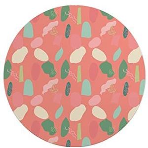 Questo Casa, Ronde digitaal bedrukte muismat, antislip onderkant, voor kantoor en thuis, diameter: 22 cm