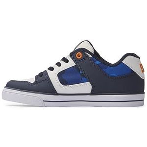 Dcshoes Pure - Leather Shoes Sneaker, Shady Blue Orange, 30.5 EU