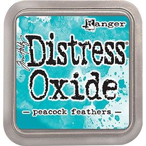 Ranger Tim Holtz Distress Oxide Pad-Pauw Veren, synthetisch materiaal, Turquoise, 7,5 x 7,5 x 1,9 cm
