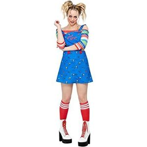 Smiffys 51613L officieel gelicentieerd Chucky kostuum, vrouwen, multi-color, L-UK maat 16-18