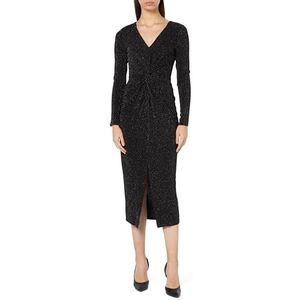 faina Dames midi-jurk met glitter 19229051, zwart, S, zwart, S