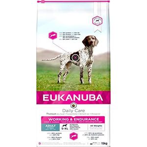 EUKANUBA Daily Care Working & Endurance - droog premium hondenvoer met kip voor volwassen honden met hoge energiebehoefte (werkende honden, drachtige en lacterende teven), voor alle rassen, 15 kg