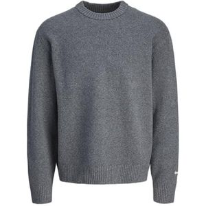 Jack & Jones - JORNORREBRO KNIT CREW NECK PLS - Gebreide Trui - Donkergrijs Melange