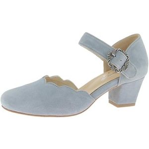 Hirschkogel Dames klederdracht pumps, H blauw, 37 EU