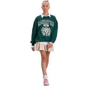 DeFacto Girl Regular Fit lange mouwen gebreid sweatshirt met capuchon voor meisjes (D.Green, 5/6 Y), D.GREEN, 5-6 Jaar