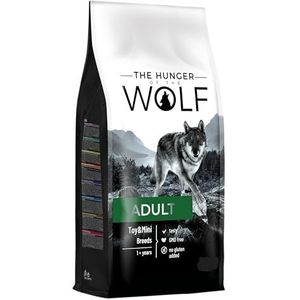 The Hunger of the Wolf Hondenvoer voor volwassen honden van kleine en mini-rassen (Yorkshire, Shih Tzu, Chihuahua), fijn bereid droog voer met kip en lam, rijk aan vitamine C - 3 kg
