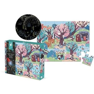 Janod - Magic Puzzle for Children The Forest 24 pieces - Educational Game - Fine Motor Skills Observation and Concentration Training - FSC Certified - From 3 years old, J02653