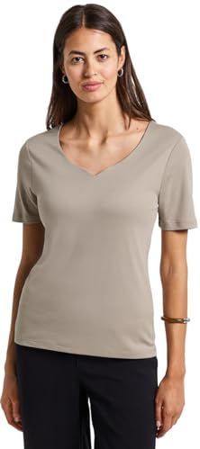 Street One - T-shirt - Zwart - Katoen/Modal