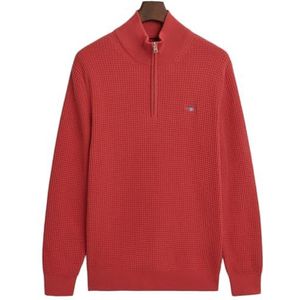 GANT Half rits van textiel, brick red, S