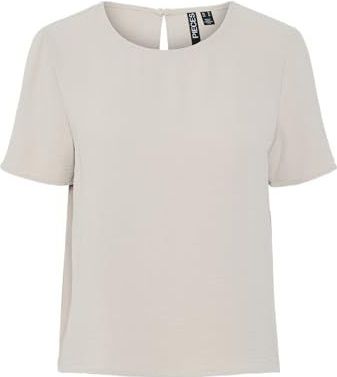 Pcanna Ss O-Neck Top Noos Bc, Zilvergrijs, M