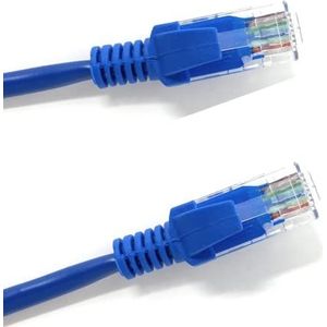MSC Cat5e ethernetkabel Ethernet-kabel/internetkabel LAN RJ45 connector Snagless breedband patchkabel Fire stick, Smart TV, PC, Laptop kabels/accessoires (1m, 2m, 3m, 5m, 10m, 20m blauw) 2m