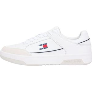 Tommy Jeans Tjm Cupsole Leather Em0em01660 Top voor heren, wit, 40 EU, Wit, 40 EU