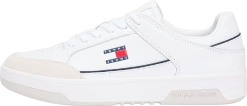 Tommy Jeans Tjm Cupsole Leather Em0em01660 Top voor heren, wit, 40 EU, Wit, 40 EU