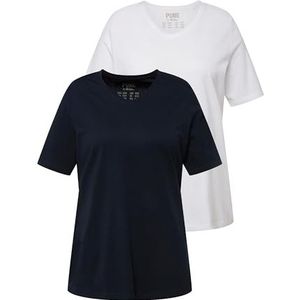 Ulla Popken T-shirt voor dames, zwart, 58-60