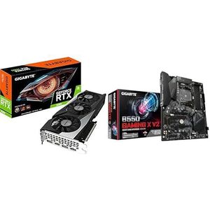 Gigabyte GeForce RTX 3060 Gaming OC 12 GB V2 LHR grafische kaart, GV-N3060GAMING OC-12GD V2, meerdere kleuren & Gigabyte B550 GAMING X V2 ATX Motherboard for AMD AM4 CPUs