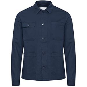 Casual Friday Heren CFJerslev 0050 Linen Mix Jacket Jacket, 194013 / Dark Navy, S, 194013/Dark Navy, S