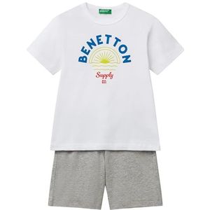United Colors of Benetton Babyuitrusting voor kinderen en jongeren, Wit, 4 anni
