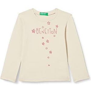 United Colors of Benetton T-shirt M/L 3I9WG104K, ecru-beige 32C, 90 meisjes