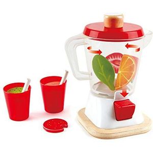 Hape Smoothie Blender , Multicoloured Kitchen Smoothie Machine Playset Complete with Cups and Straws