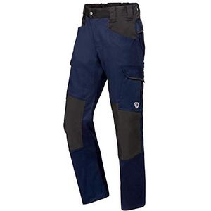 BP 1826-033-1432-35/36n stofmix met stretch werkbroek voor mannen, hogere taille op de rug, 70% katoen/28% polyester/2% elastaan, nachtblauw/zwart, 35/36N maat