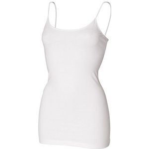 Skinni Fit Dames spaghetti Vest Top, wit (white), XL